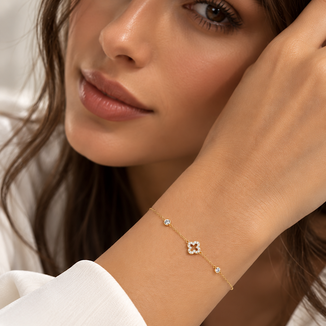 Bracelet Éclat Trèfle Ajouré