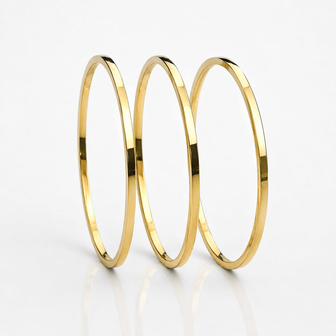 Trio de Bracelets Joncs Fins (Lot de 3)