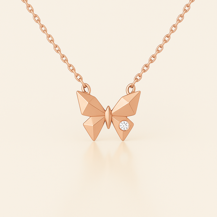 Geometric Butterfly Pendant