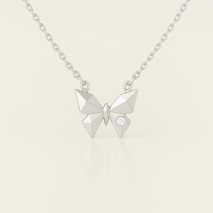 Geometric Butterfly Pendant