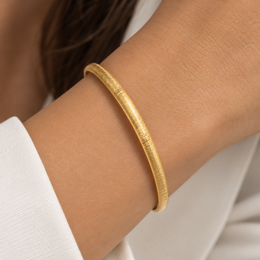 Bracelet Jonc Brossé Satiné