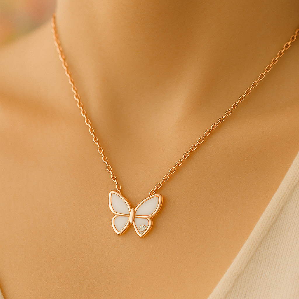 Pearly Butterfly Pendant