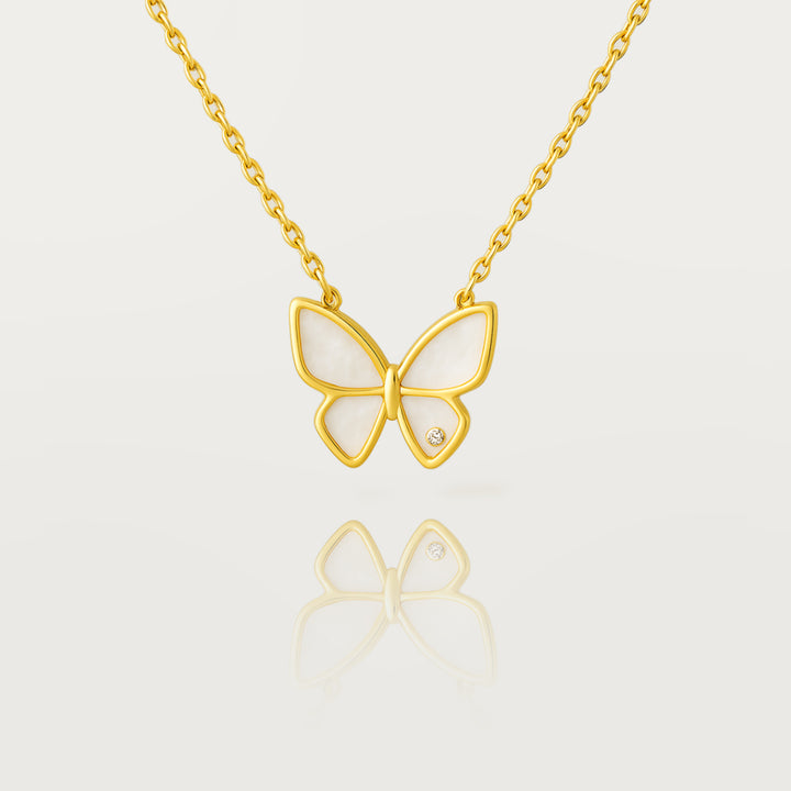 Pearly Butterfly Pendant