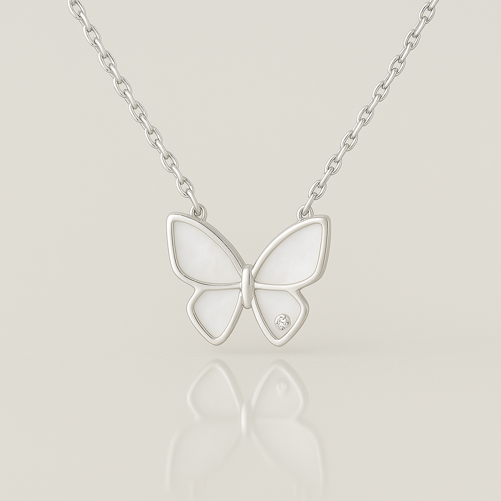 Pearly Butterfly Pendant