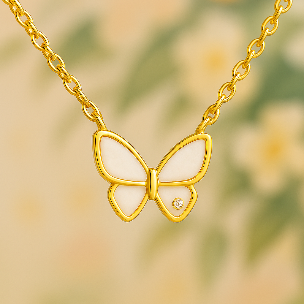 Pearly Butterfly Pendant