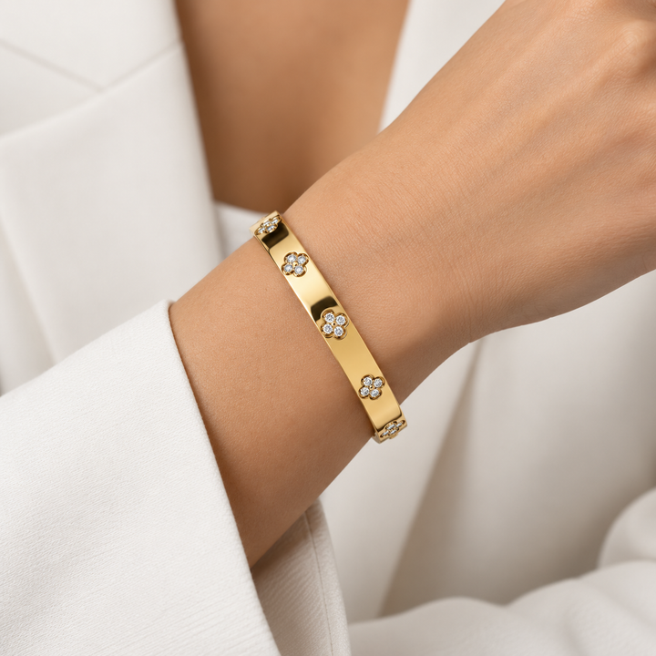Bracelet Jonc Éclat Floral