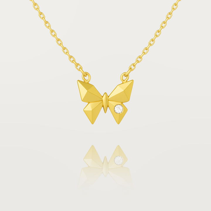 Geometric Butterfly Pendant