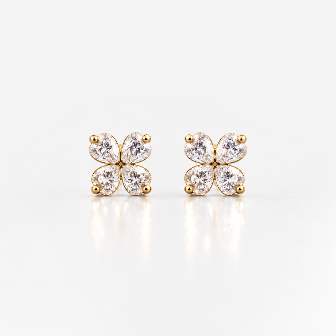 Boucles d’Oreilles Éclat Quatre Pétales