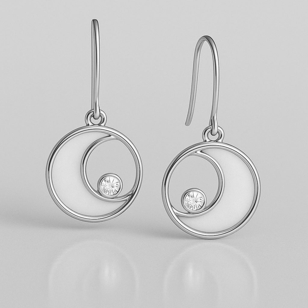 Lunar Circle Earrings