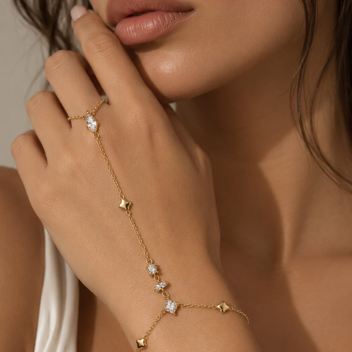 Bracelet de Main Éclat Cristal