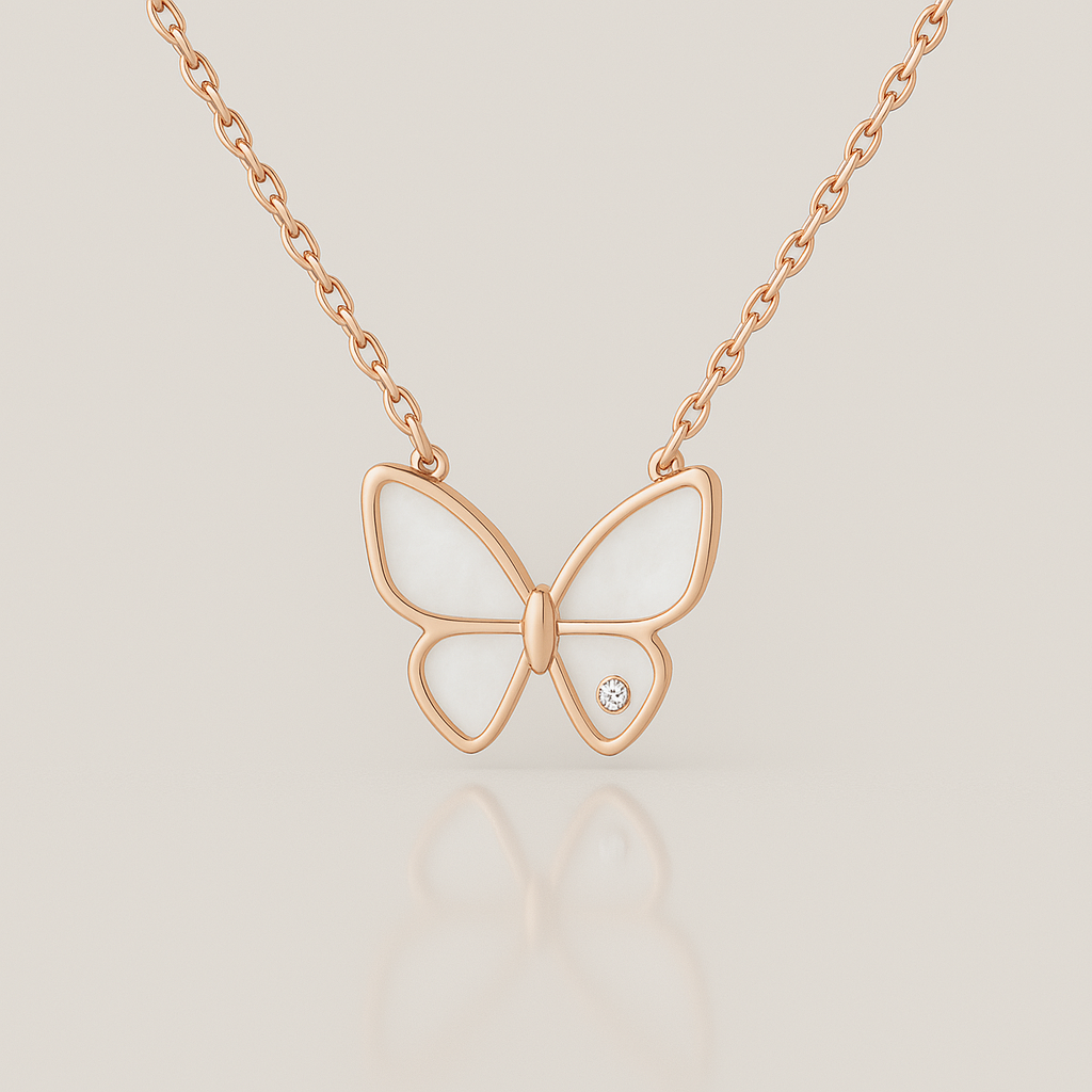 Pearly Butterfly Pendant