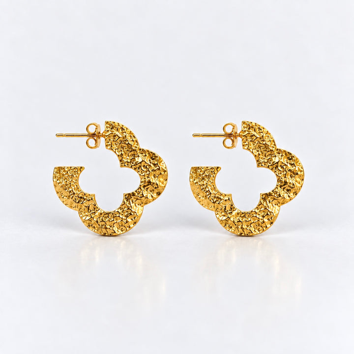 Boucles d’oreilles Trèfle Éclat Martelé