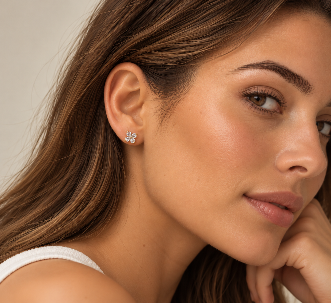 Boucles d’Oreilles Éclat Quatre Pétales