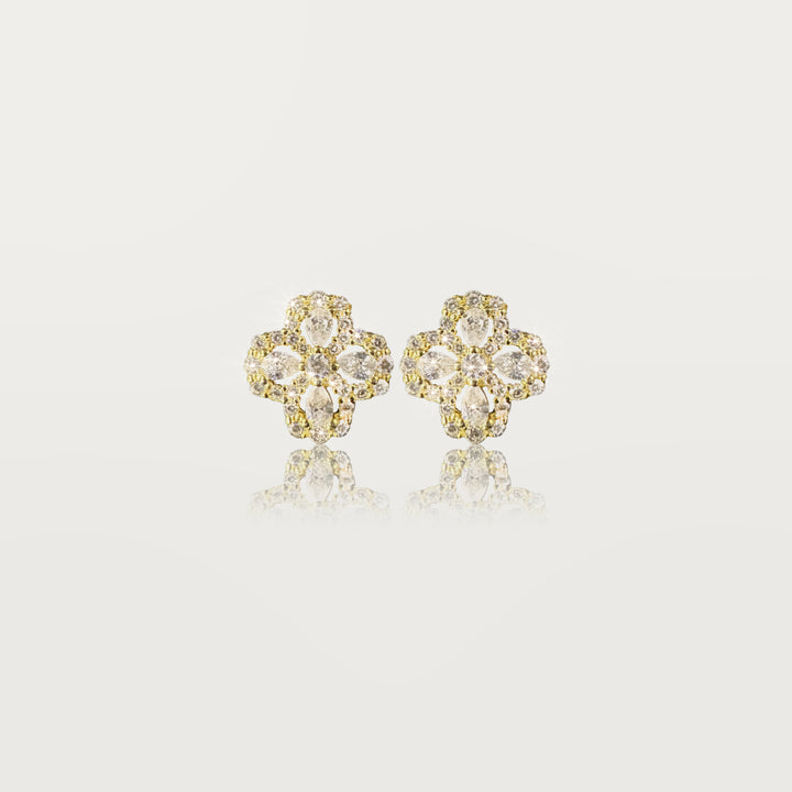 Boucles d'Oreilles Trèfle Éblouissant