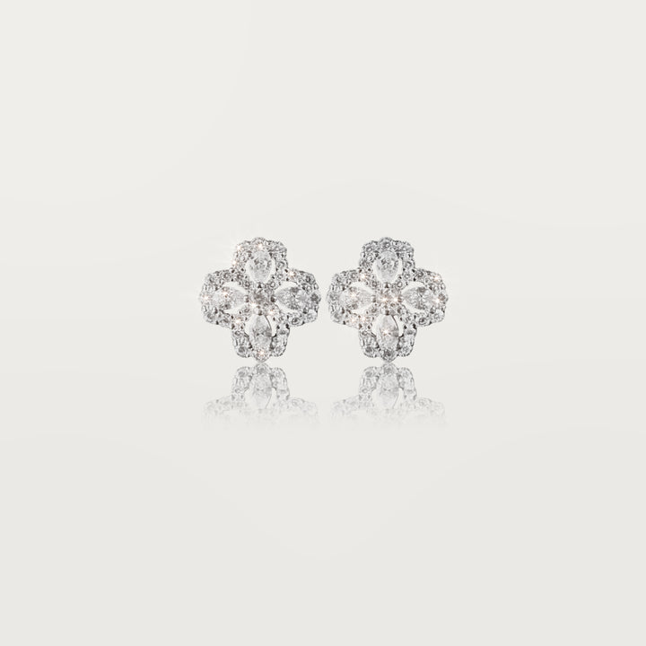 Boucles d'Oreilles Trèfle Éblouissant