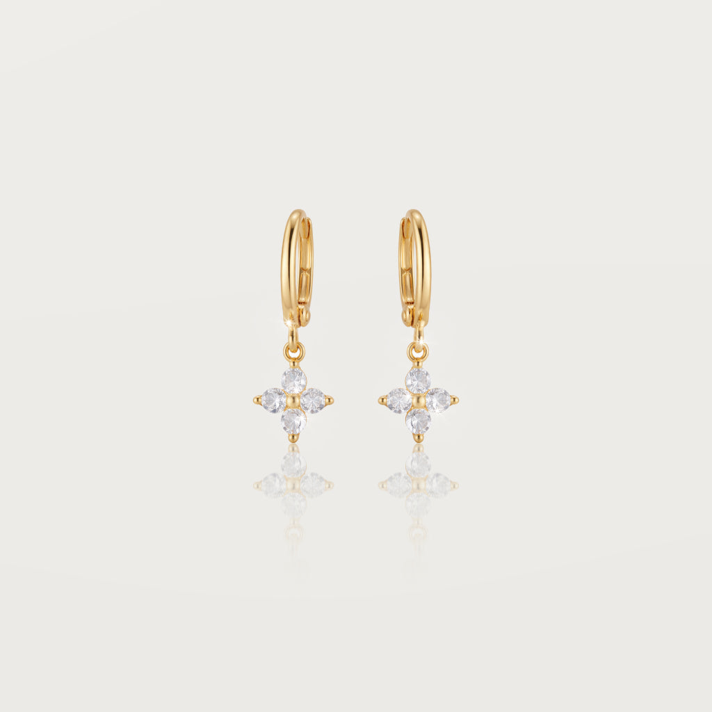 Boucles d'Oreilles Trèfles D'étoiles