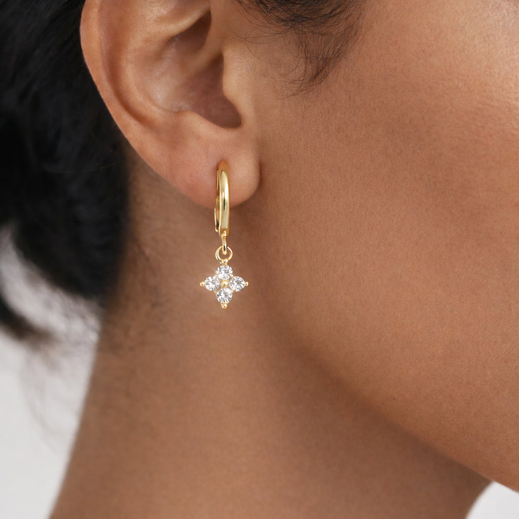 Boucles d'Oreilles Trèfles D'étoiles