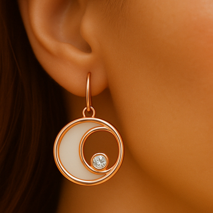 Lunar Circle Earrings