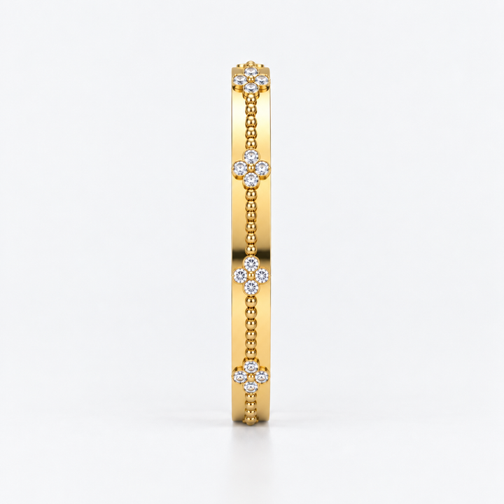 Bracelet Jonc Éclat Trèfle