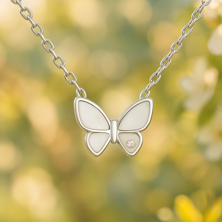 Pearly Butterfly Pendant