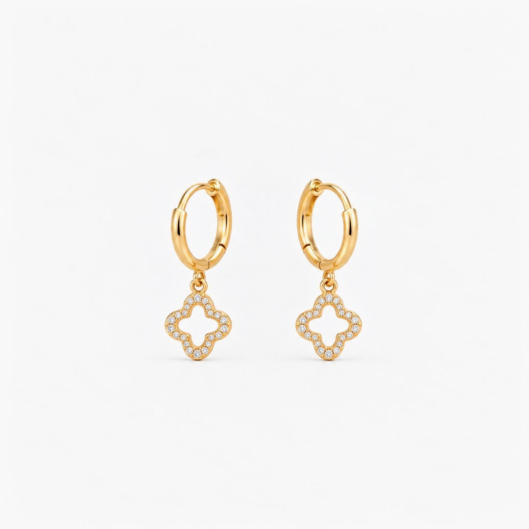 Boucles d’Oreilles Éclat Trèfle Ajouré