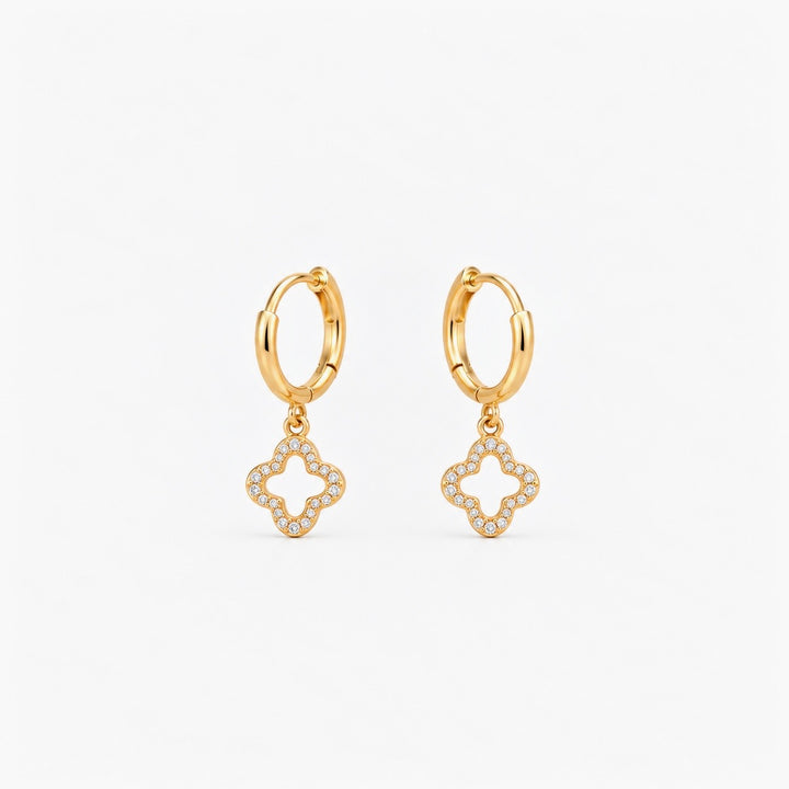 Boucles d’Oreilles Éclat Trèfle Ajouré