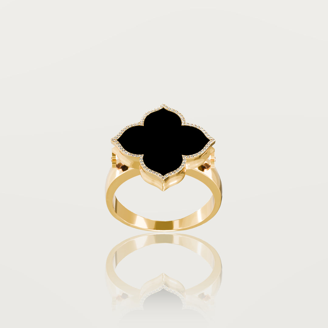 Bague trèfle raffiné d'orient