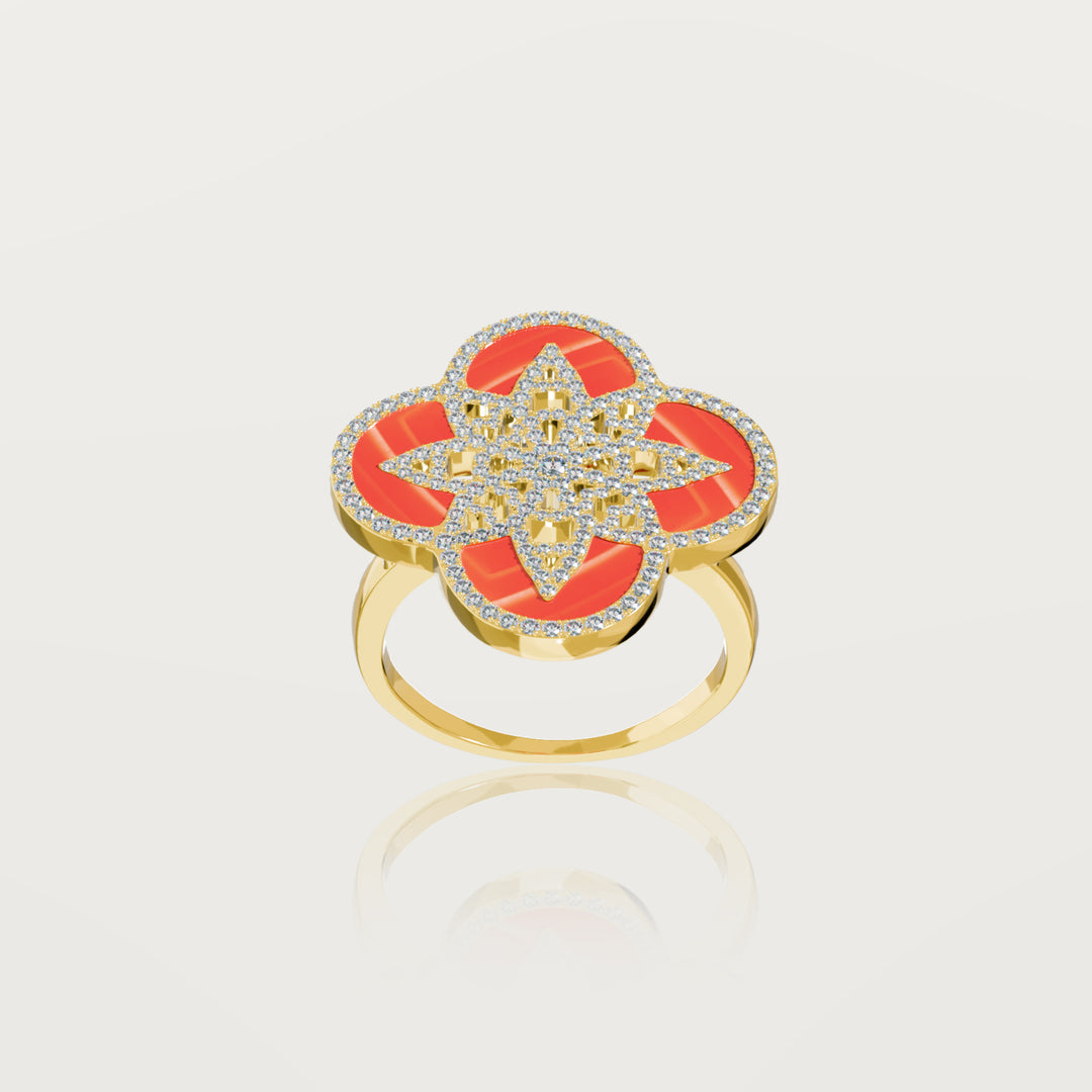 Bague trèfle éternel