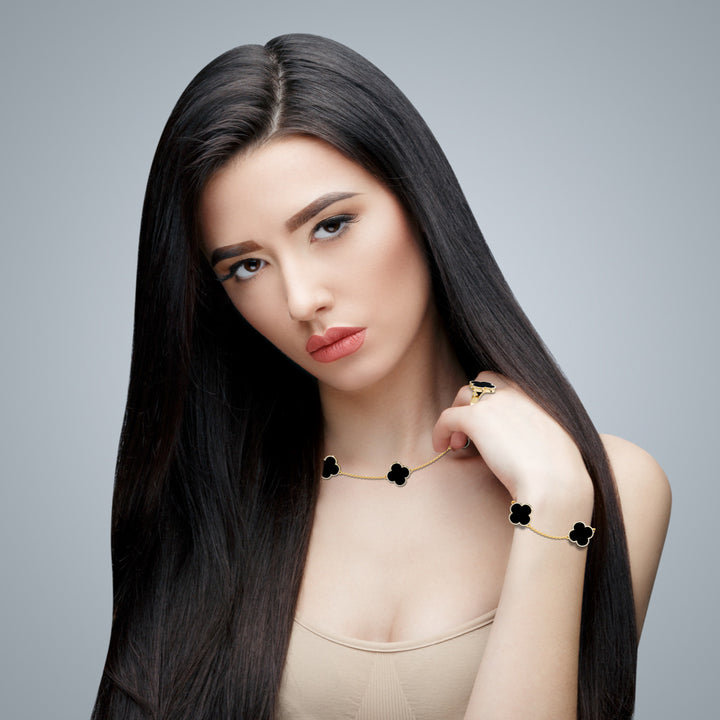 Pure simplicity multi clovers necklace