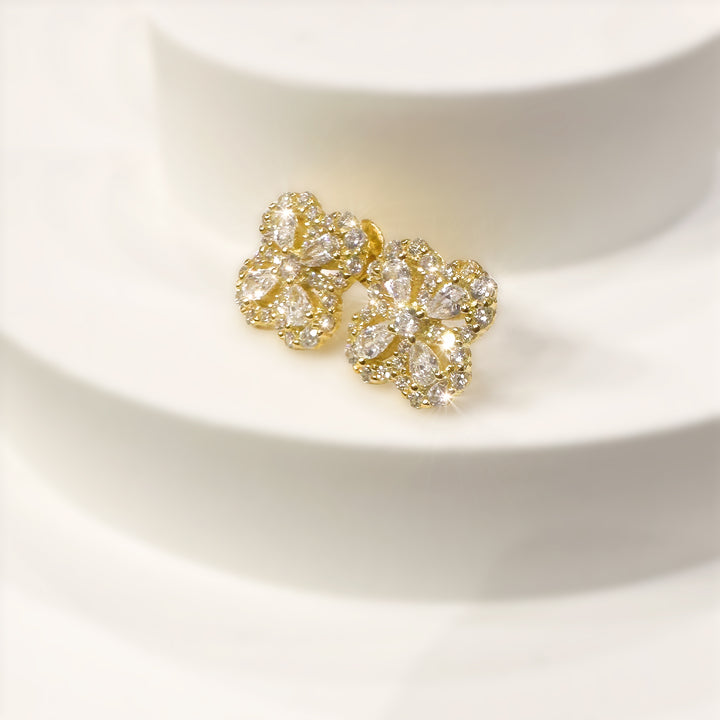 Boucles d'Oreilles Trèfle Éblouissant
