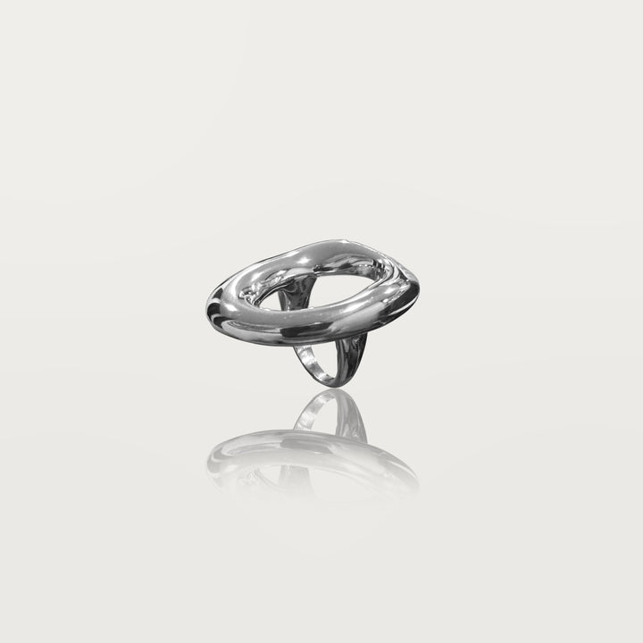 Organic Halo Ring - Sculptural and contemporary design