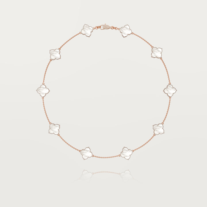 Refined oriental multi-clover necklace
