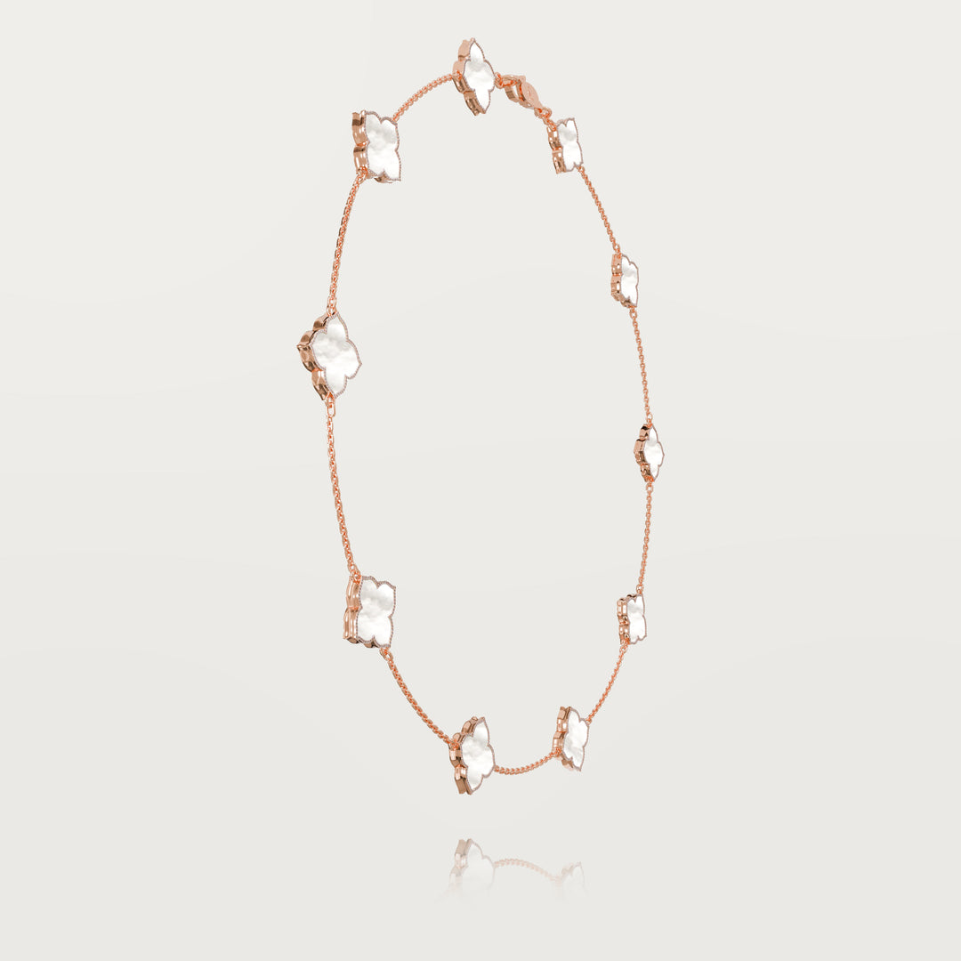 Refined oriental multi-clover necklace