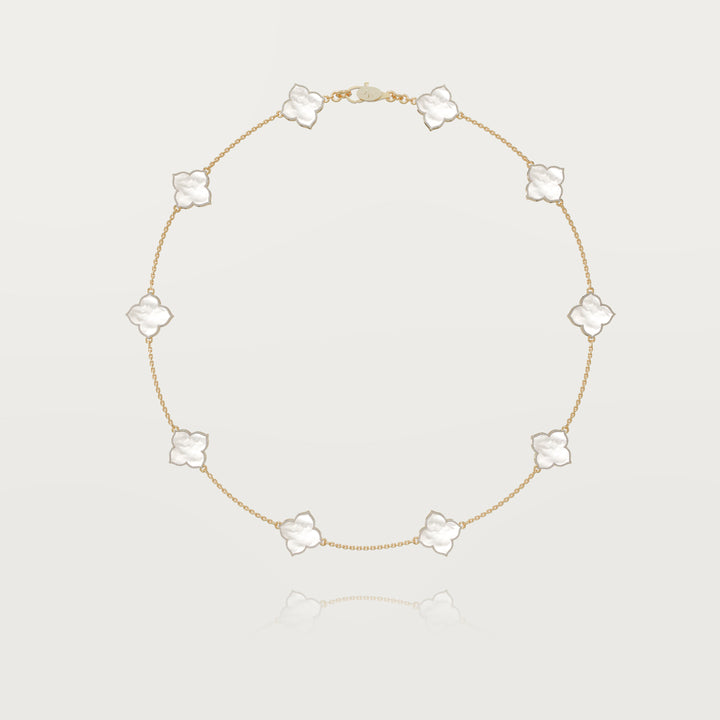 Refined oriental multi-clover necklace