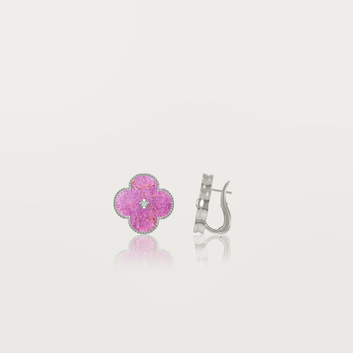 Lonely glow clover earrings