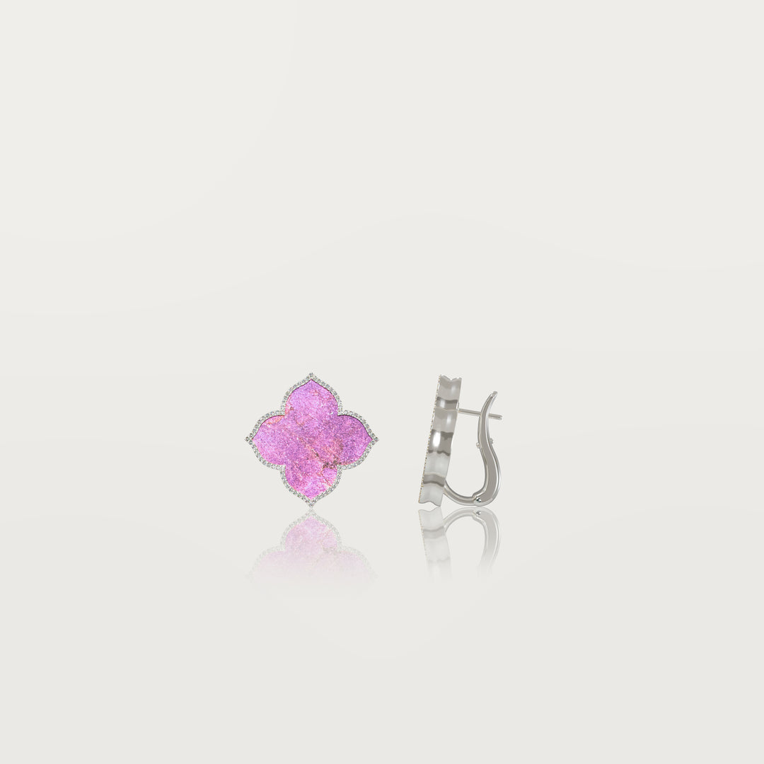 Refined oriental clover earrings