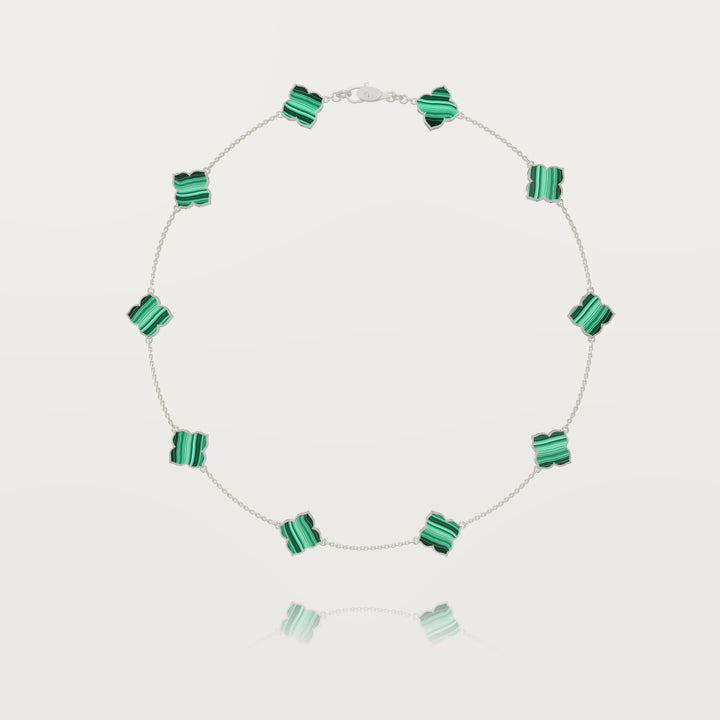 Refined oriental multi-clover necklace