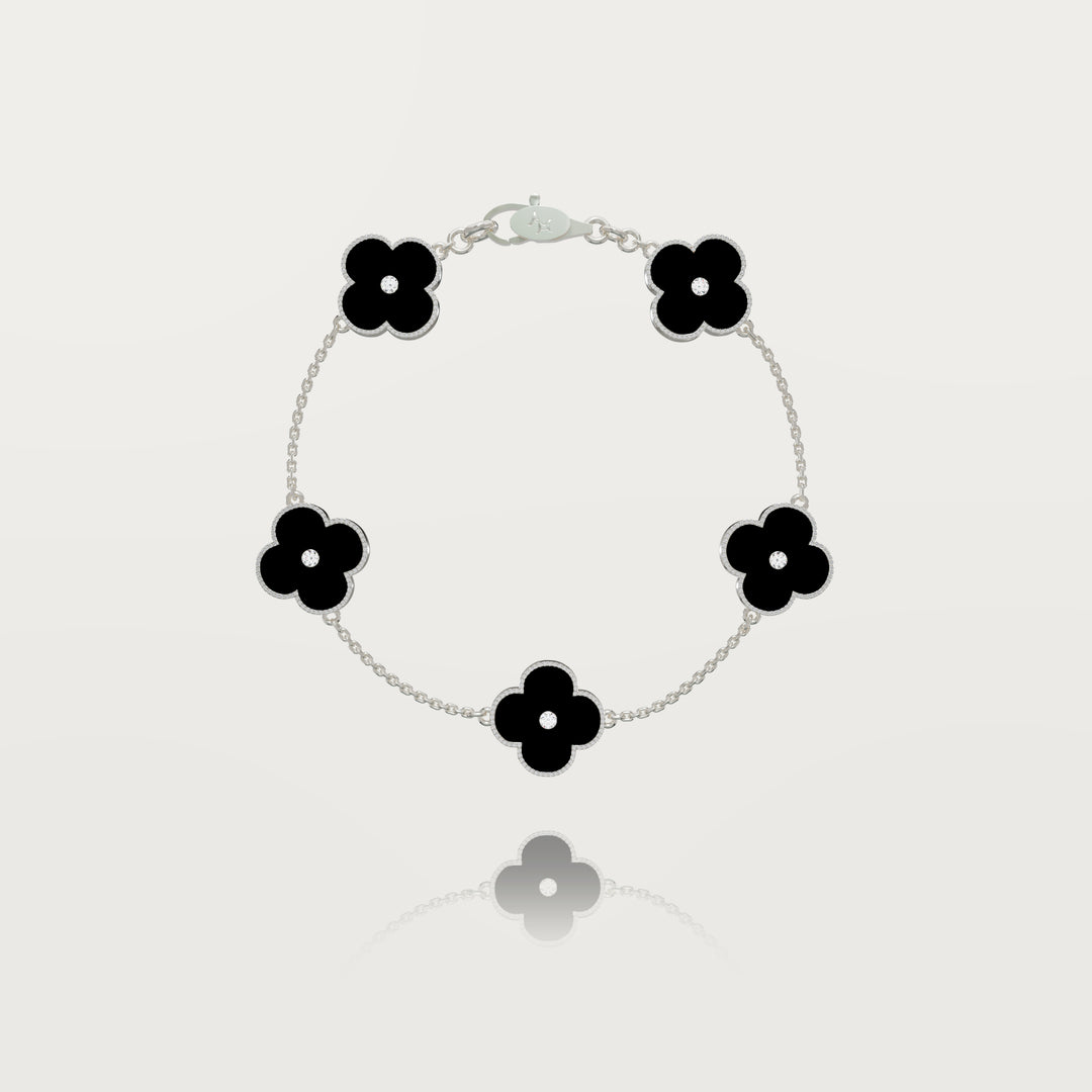 Bracelet multi trèfles lueur solitaire