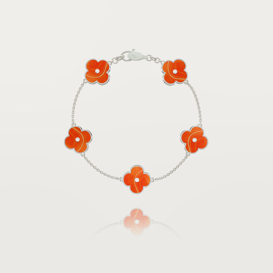 Bracelet multi trèfles lueur solitaire