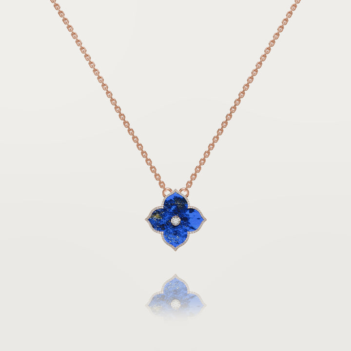 Oriental sparkle clover pendant