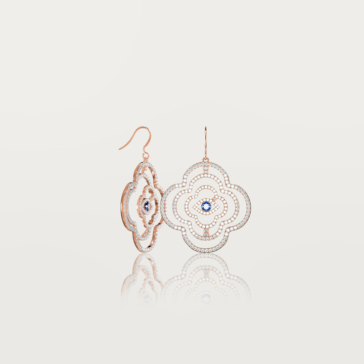 Boucles d'oreilles trèfle enchanté d'orient