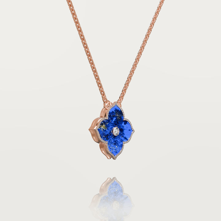 Oriental sparkle clover pendant