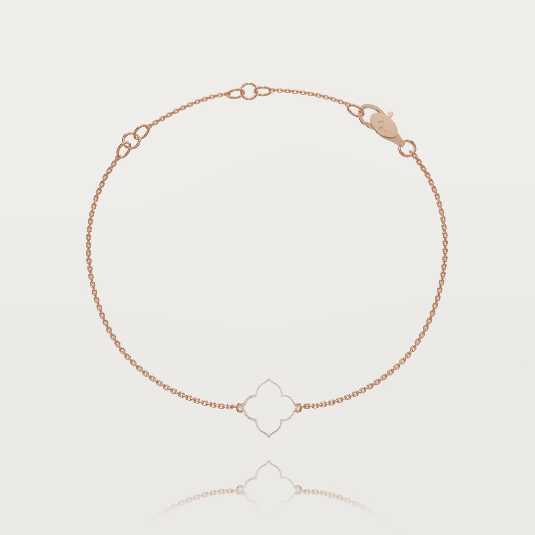 Refined oriental clover bracelet 