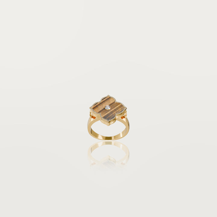 Bague trèfle éclat d'orient