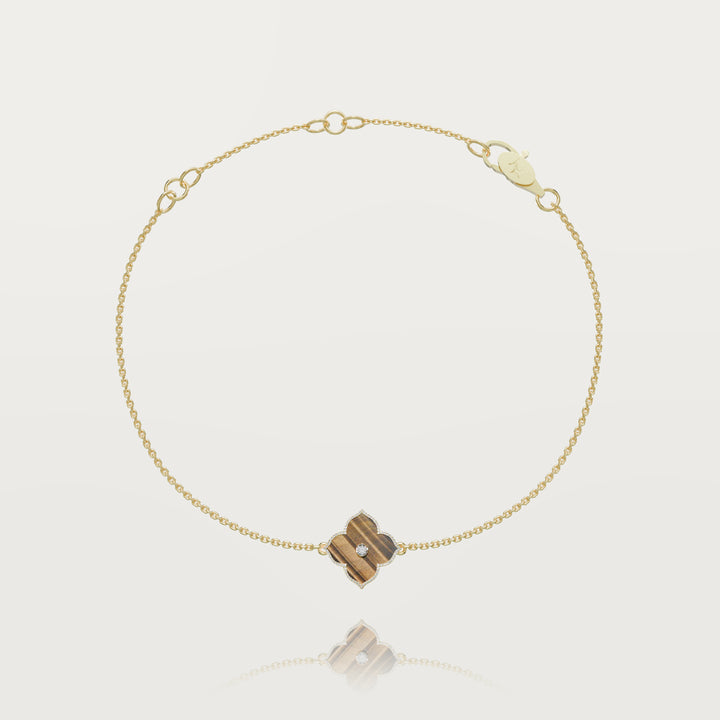 Oriental sparkle clover bracelet 