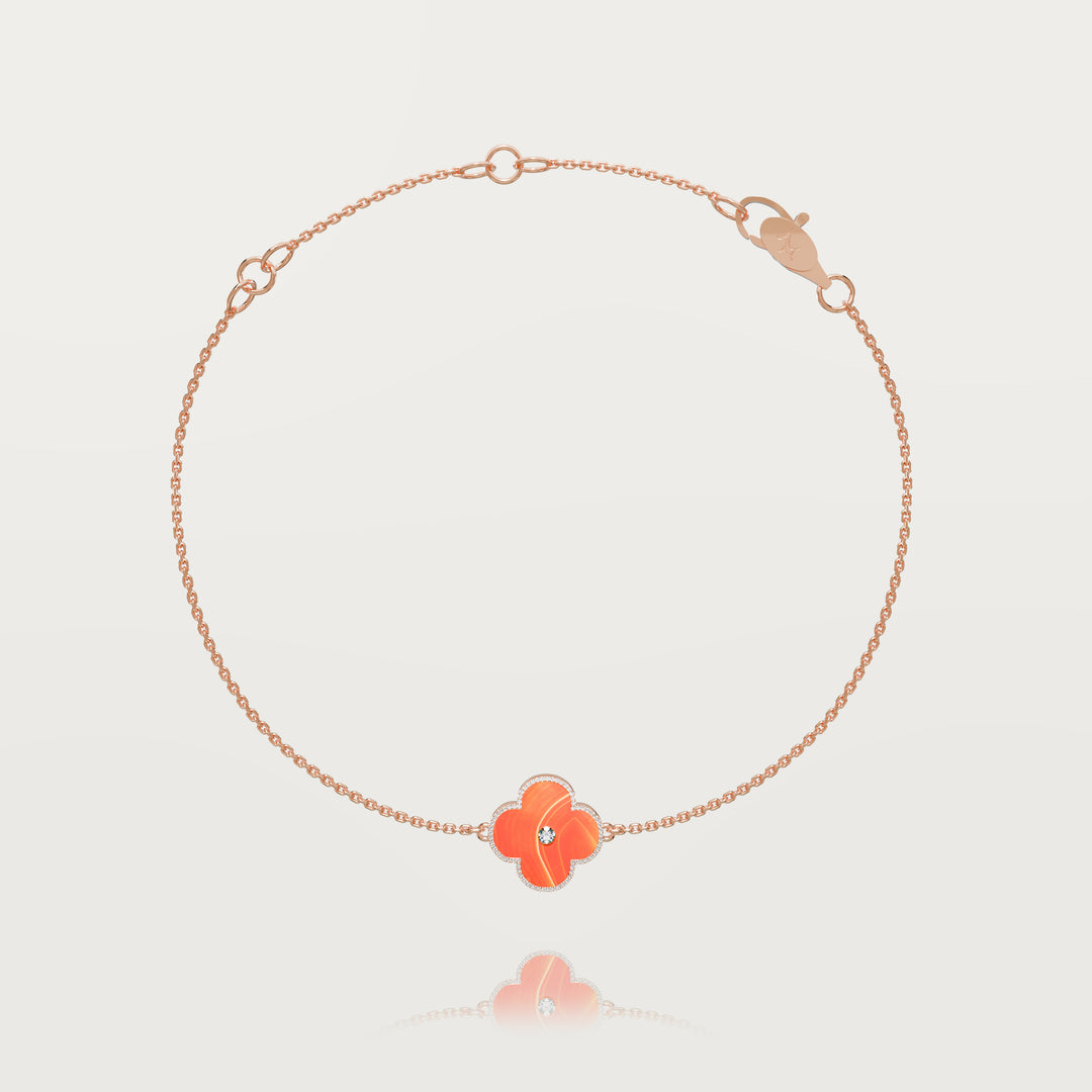 Bracelet trèfle lueur solitaire