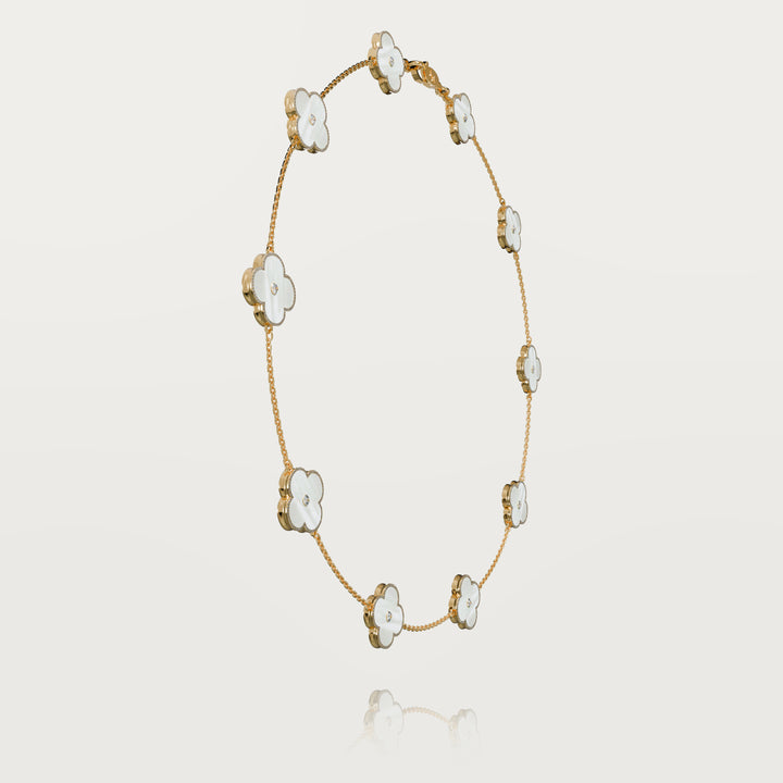 Collier multi trèfles lueur solitaire