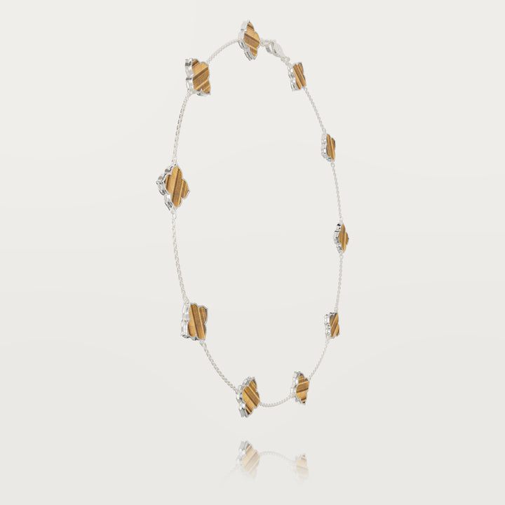 Refined oriental multi-clover necklace