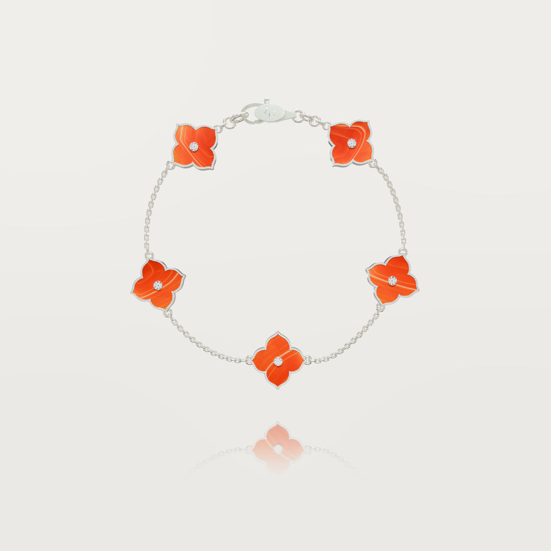 Oriental radiance multi clovers bracelet 