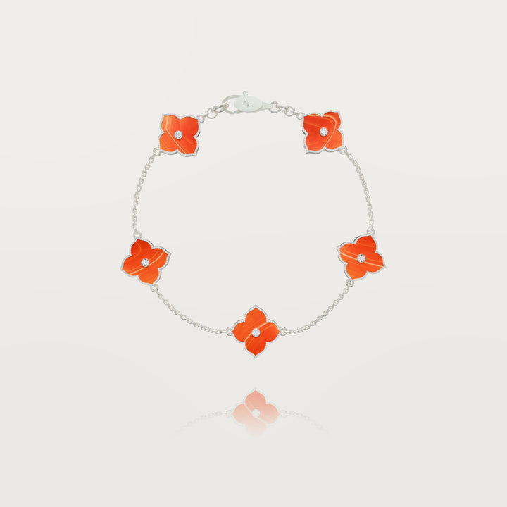 Oriental radiance multi clovers bracelet 